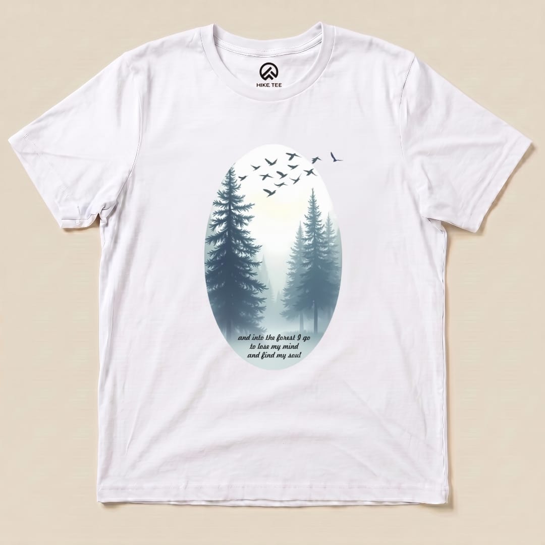 In The Forest I Go Shirt Hike Tee T-Shirt White / S