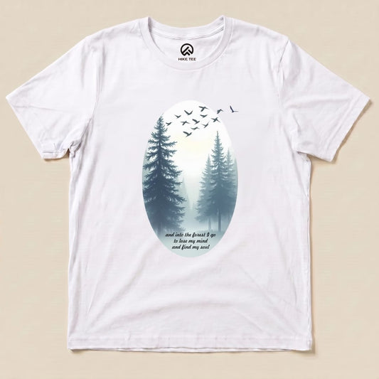 In The Forest I Go Shirt Hike Tee T-Shirt White / S