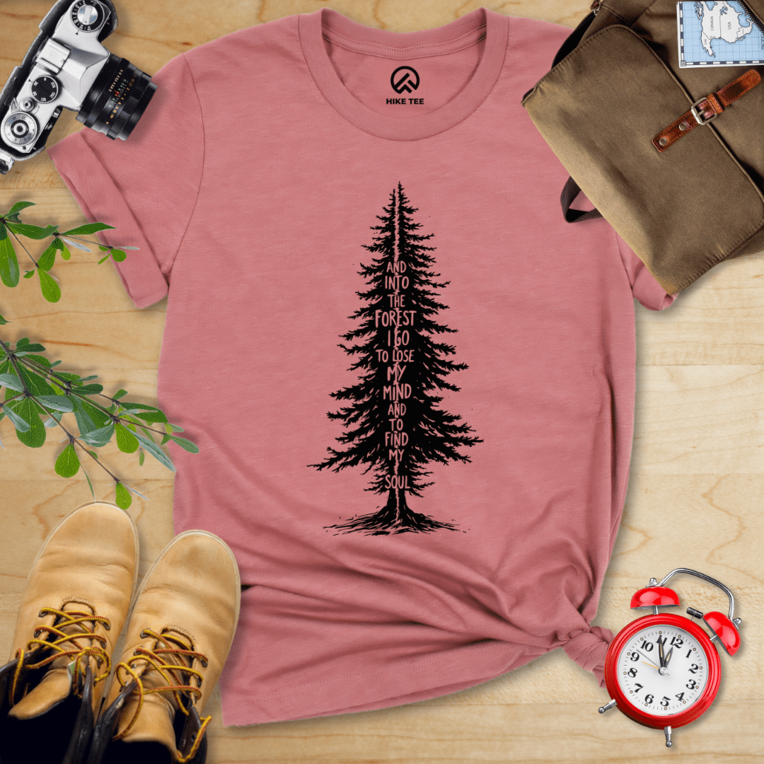 Hike Tee T-Shirt Heather Mauve / S In To The Forest Shirt