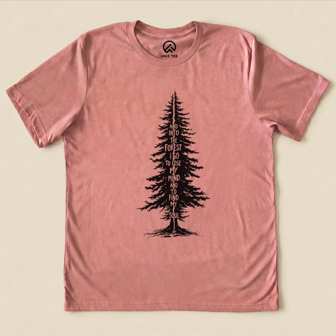 Hike Tee T-Shirt Heather Mauve / S In To The Forest Shirt