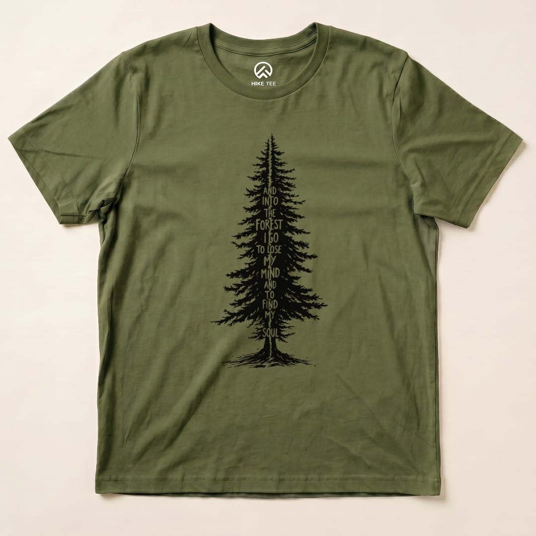 Hike Tee T-Shirt Military Green / S In To The Forest Shirt