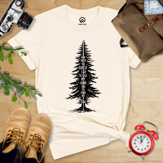 Hike Tee T-Shirt Natural / S In To The Forest Shirt