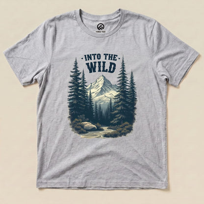 Into the Wild Shirt Hike Tee T-Shirt Athletic Heather / S