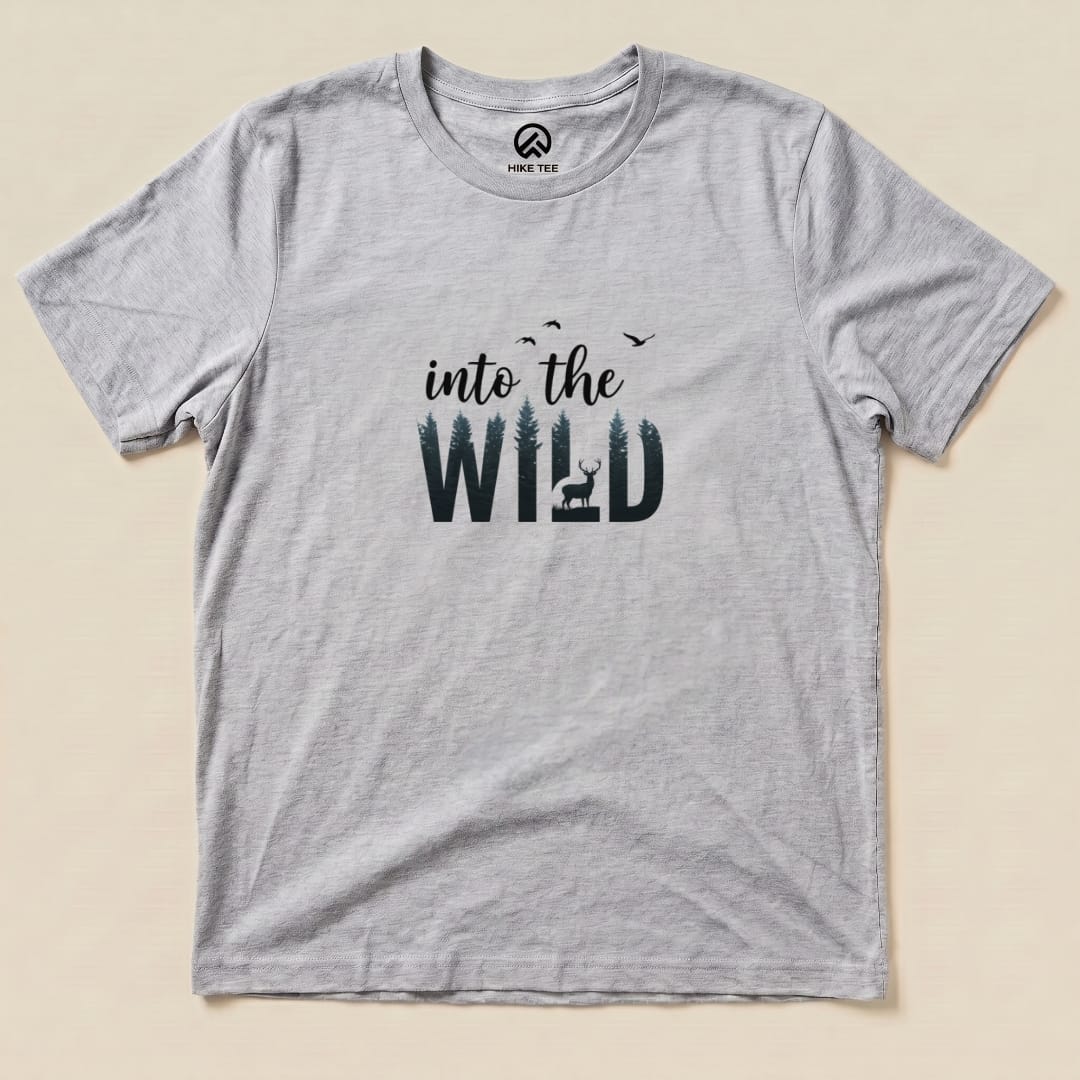 Into the wild Shirt Hike Tee T-Shirt Athletic Heather / S