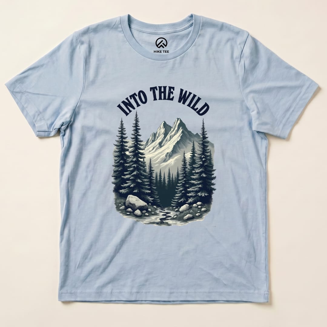 Into The Wild Shirt Hike Tee T-Shirt Baby Blue / S