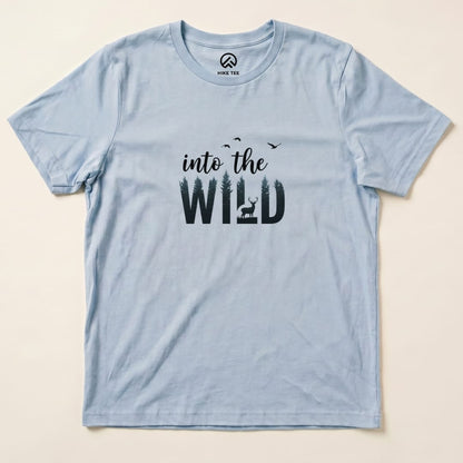 Into the wild Shirt Hike Tee T-Shirt Baby Blue / S