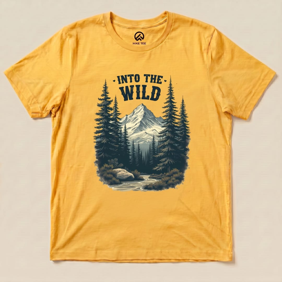 Into the Wild Shirt Hike Tee T-Shirt Gold / S