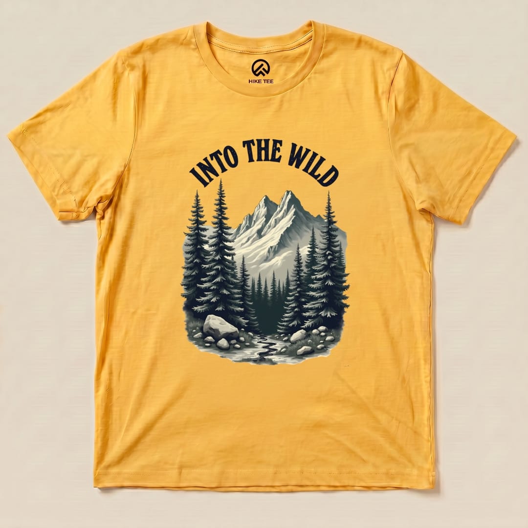 Into The Wild Shirt Hike Tee T-Shirt Gold / S