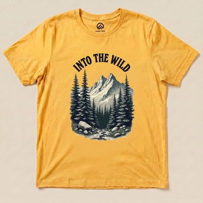 Into The Wild Shirt Hike Tee T-Shirt Gold / S