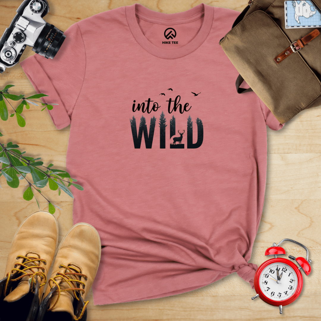 Hike Tee T-Shirt Heather Mauve / S Into the wild Shirt