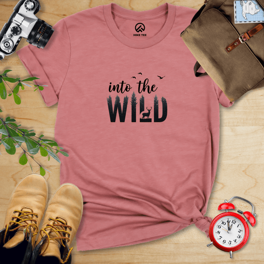 Hike Tee T-Shirt Heather Mauve / S Into the wild Shirt