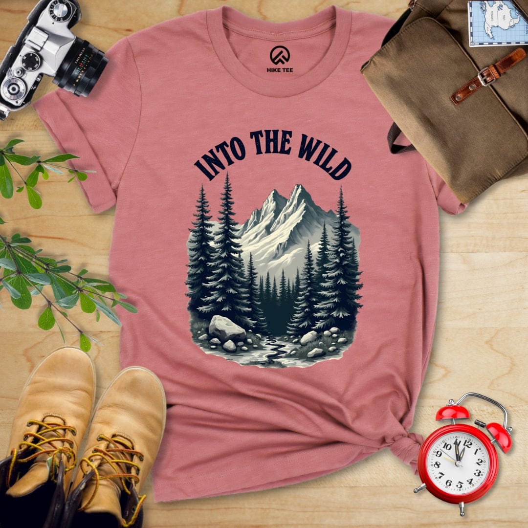 Hike Tee T-Shirt Heather Mauve / S Into The Wild Shirt