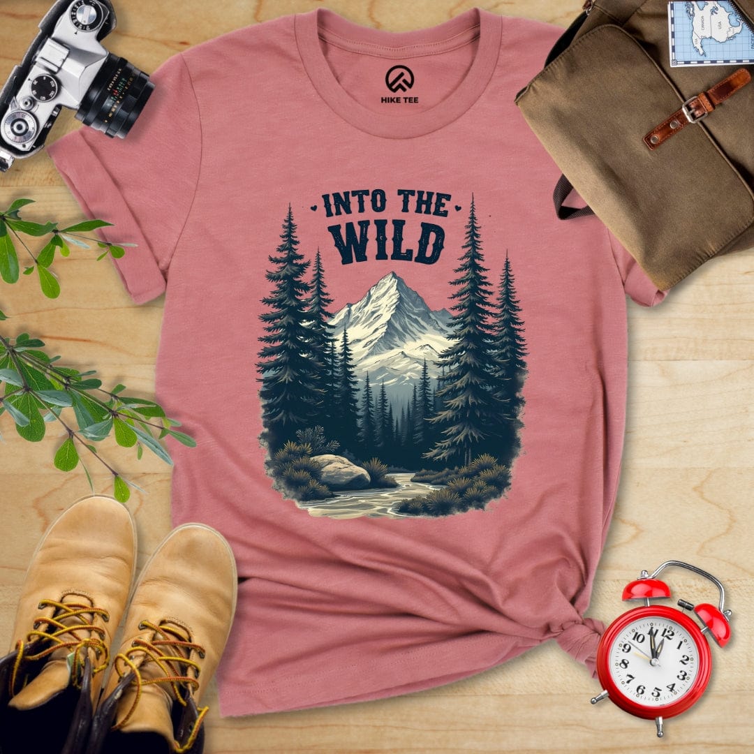 Hike Tee T-Shirt Heather Mauve / S Into the Wild Shirt