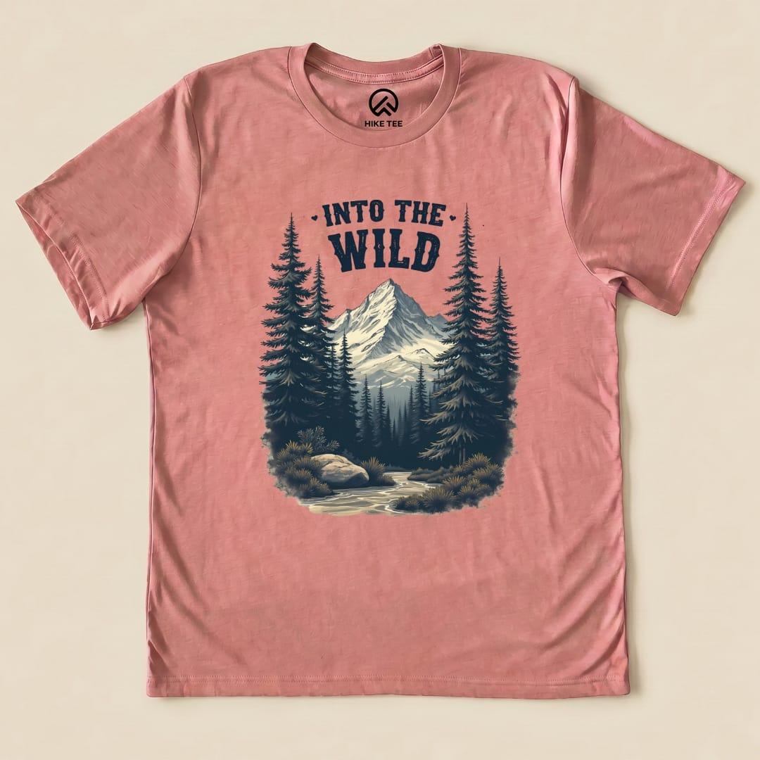 Into the Wild Shirt Hike Tee T-Shirt Heather Mauve / S