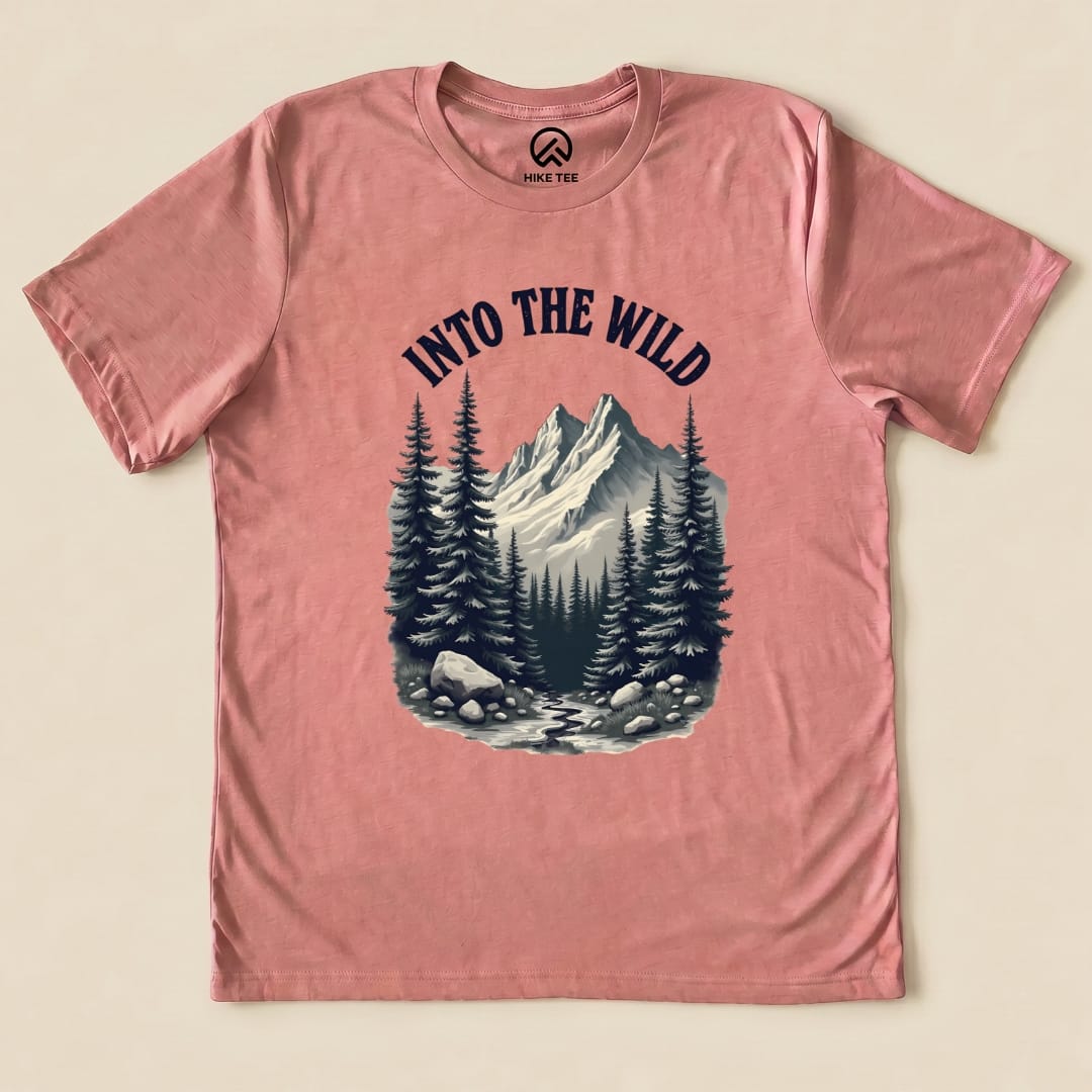 Into The Wild Shirt Hike Tee T-Shirt Heather Mauve / S