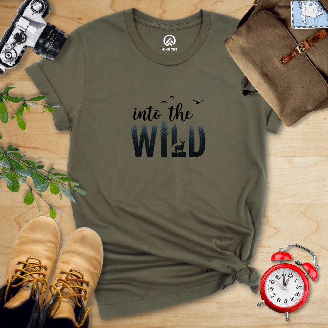 Hike Tee T-Shirt Military Green / S Into the wild Shirt