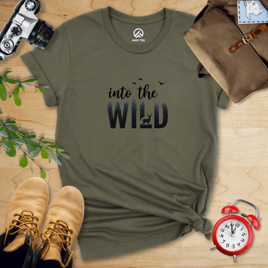 Hike Tee T-Shirt Military Green / S Into the wild Shirt