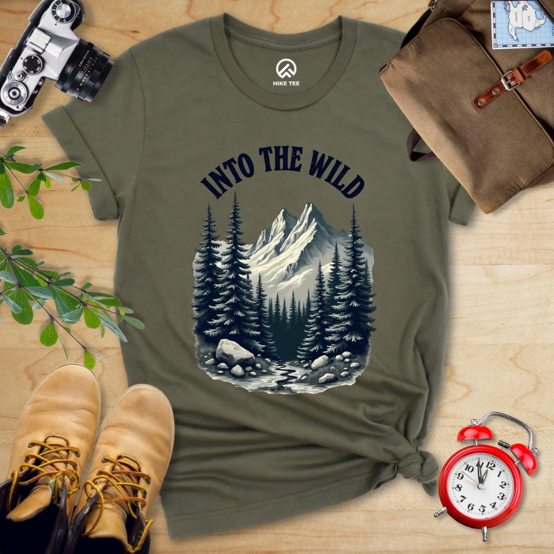 Hike Tee T-Shirt Military Green / S Into The Wild Shirt