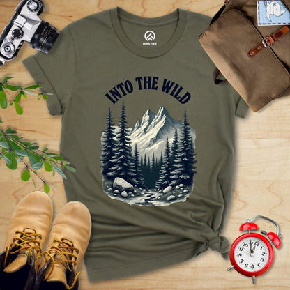 Hike Tee T-Shirt Military Green / S Into The Wild Shirt