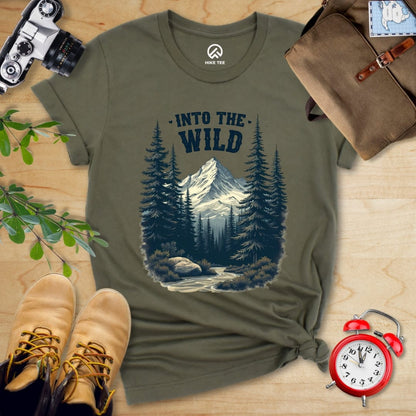 Hike Tee T-Shirt Military Green / S Into the Wild Shirt