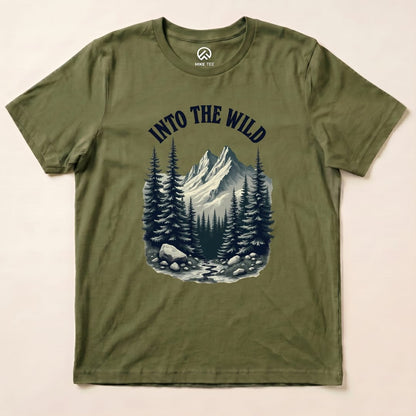 Into The Wild Shirt Hike Tee T-Shirt Military Green / S