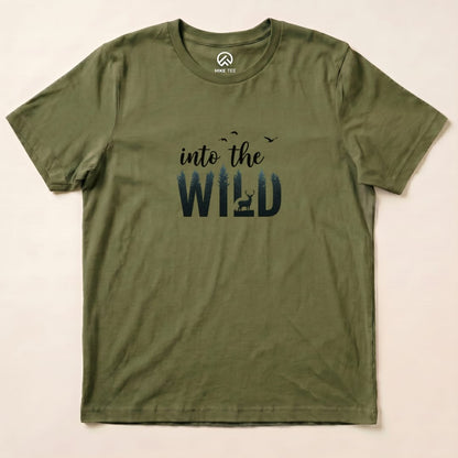 Into the wild Shirt Hike Tee T-Shirt Military Green / S
