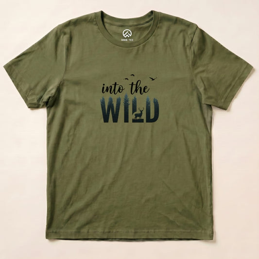 Into the wild Shirt Hike Tee T-Shirt Military Green / S