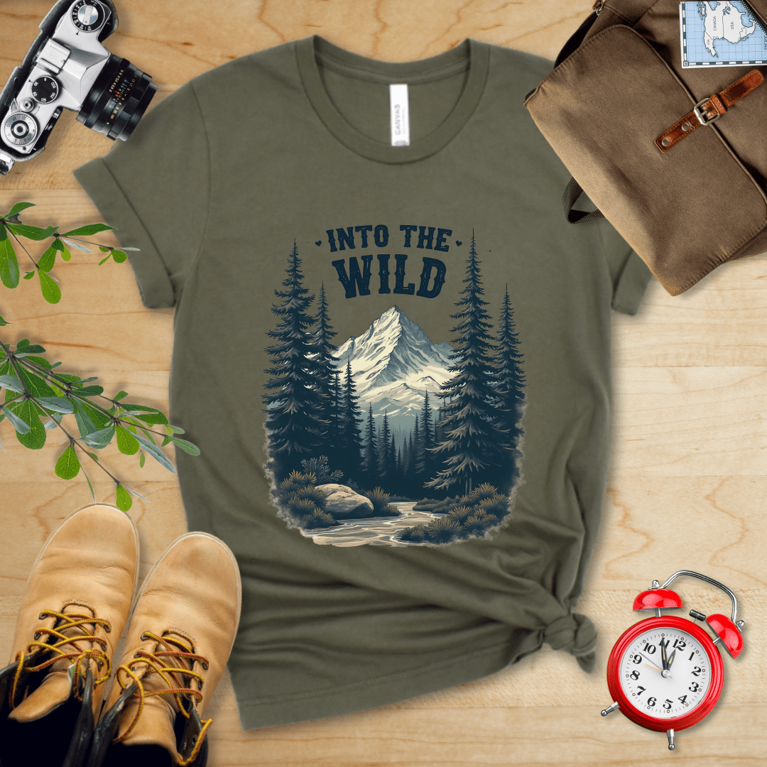 Printify T-Shirt Military Green / S Into the Wild Shirt