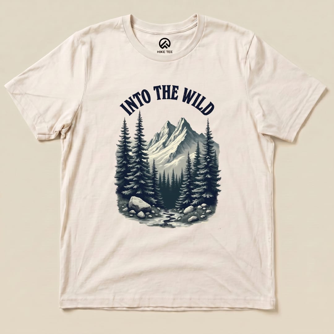 Into The Wild Shirt Hike Tee T-Shirt Natural / S