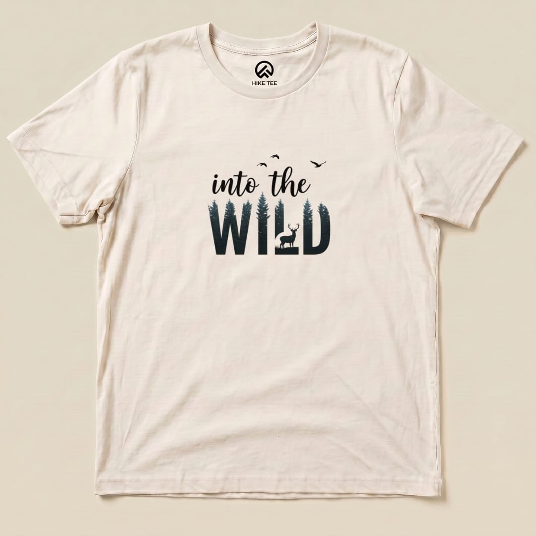 Into the wild Shirt Hike Tee T-Shirt Natural / S