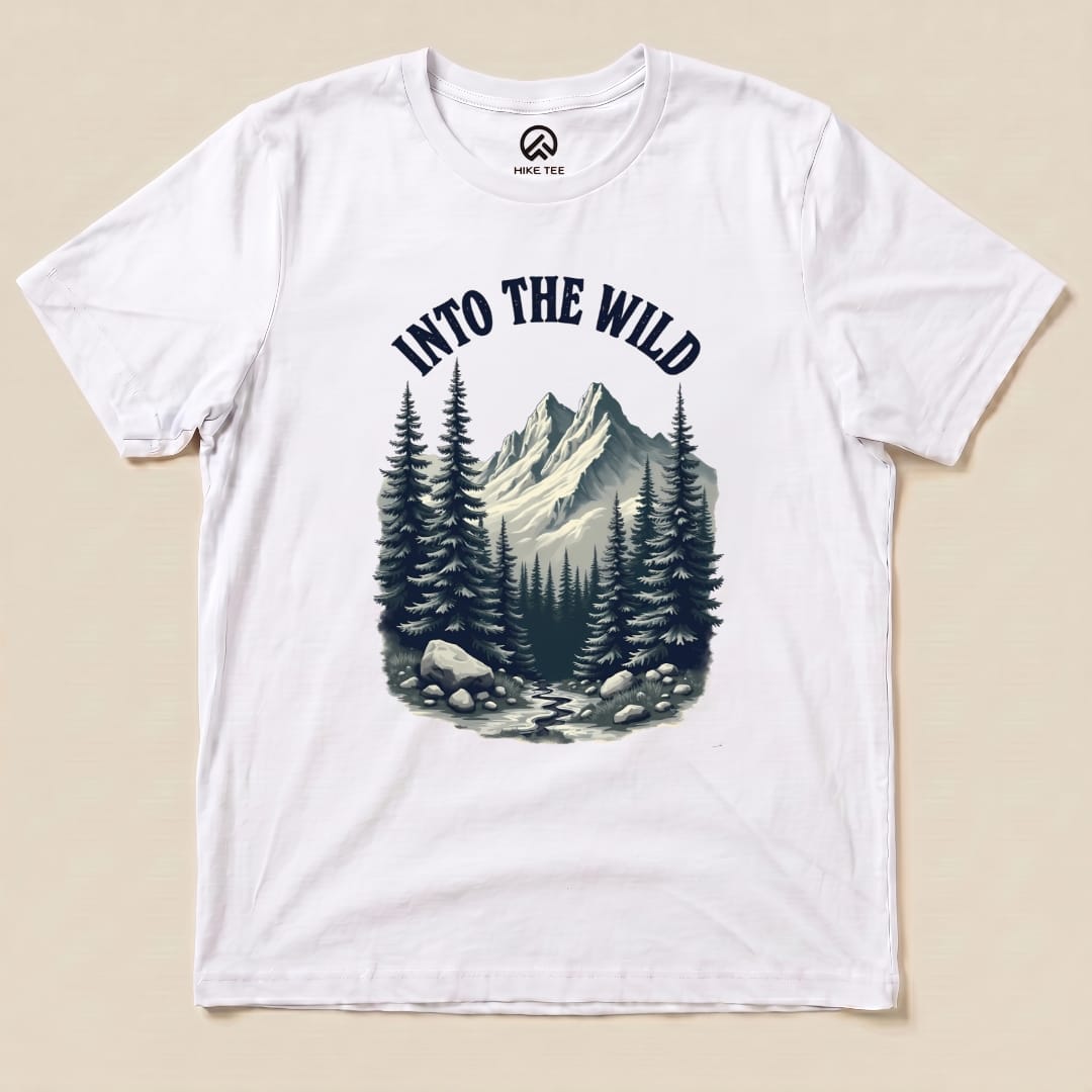 Into The Wild Shirt Hike Tee T-Shirt White / S