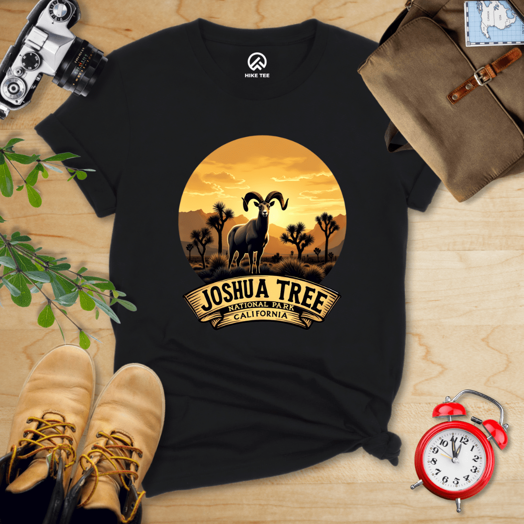 Hike Tee T-Shirt Black / S Joshua Tree Bighorn Sheep Shirt
