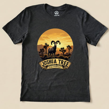 Joshua Tree Bighorn Sheep Shirt Hike Tee T-Shirt Dark Grey Heather / S