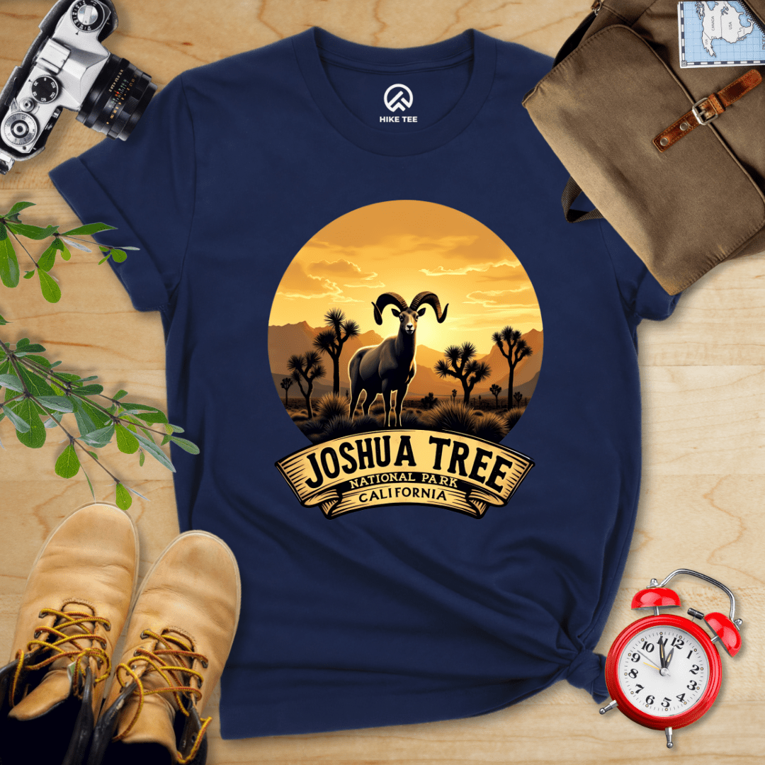 Hike Tee T-Shirt Navy / S Joshua Tree Bighorn Sheep Shirt