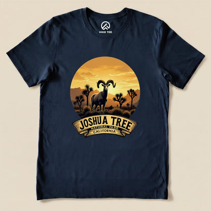 Joshua Tree Bighorn Sheep Shirt Hike Tee T-Shirt Navy / S