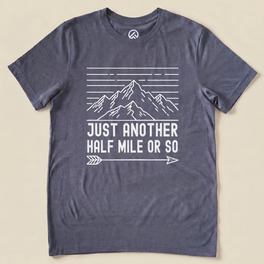 Hike Tee T-Shirt Heather Navy / S Just Another Half Mile Or So Shirt