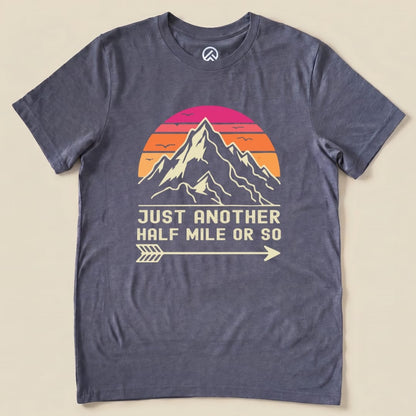 Hike Tee T-Shirt Heather Navy / S Just Another Half Mile Shirt