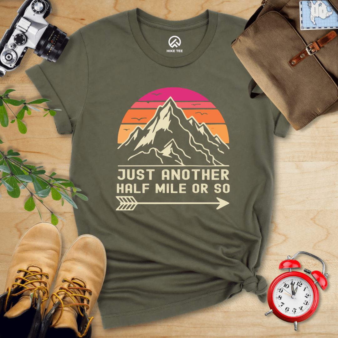 Hike Tee T-Shirt Military Green / S Just Another Half Mile Shirt