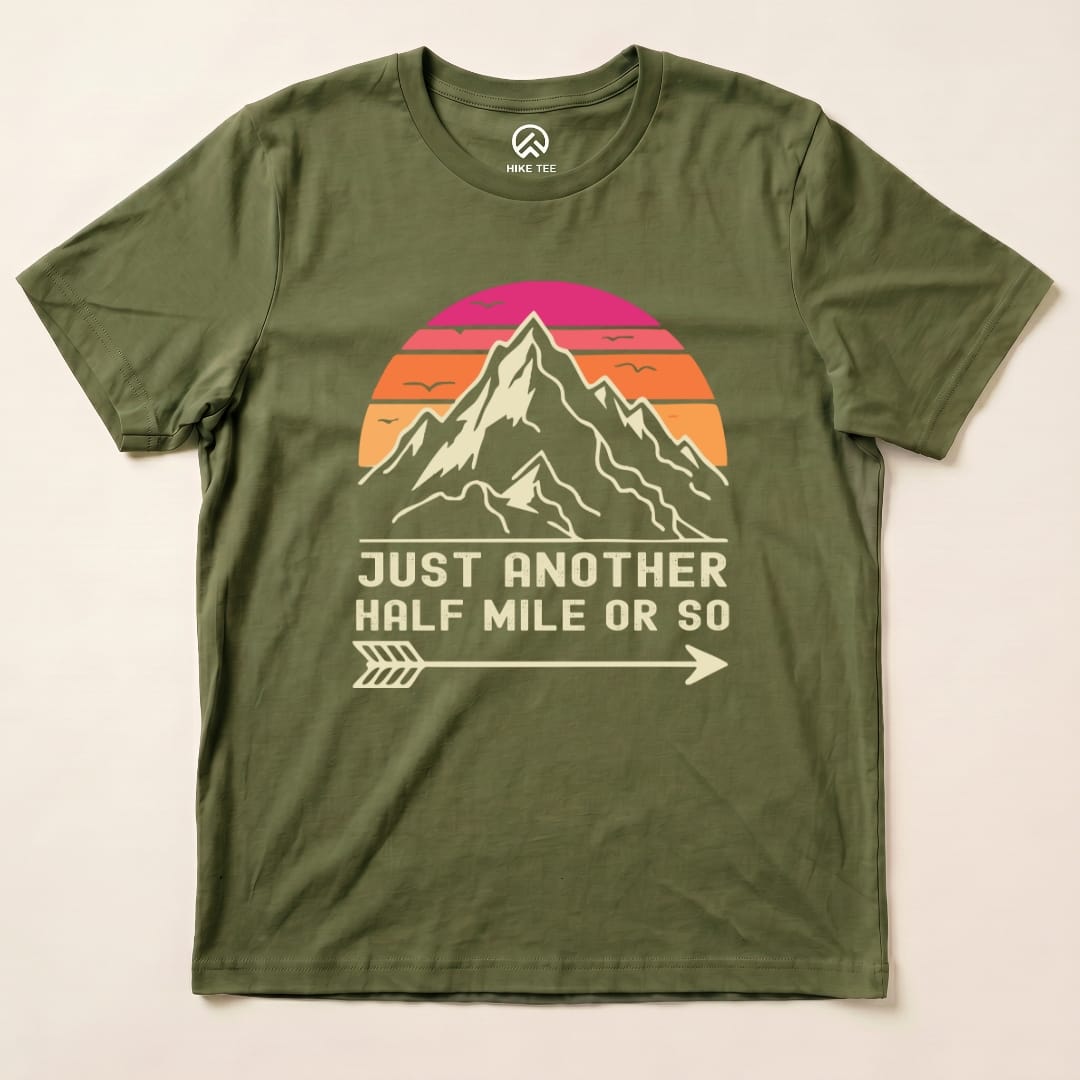 Hike Tee T-Shirt Military Green / S Just Another Half Mile Shirt