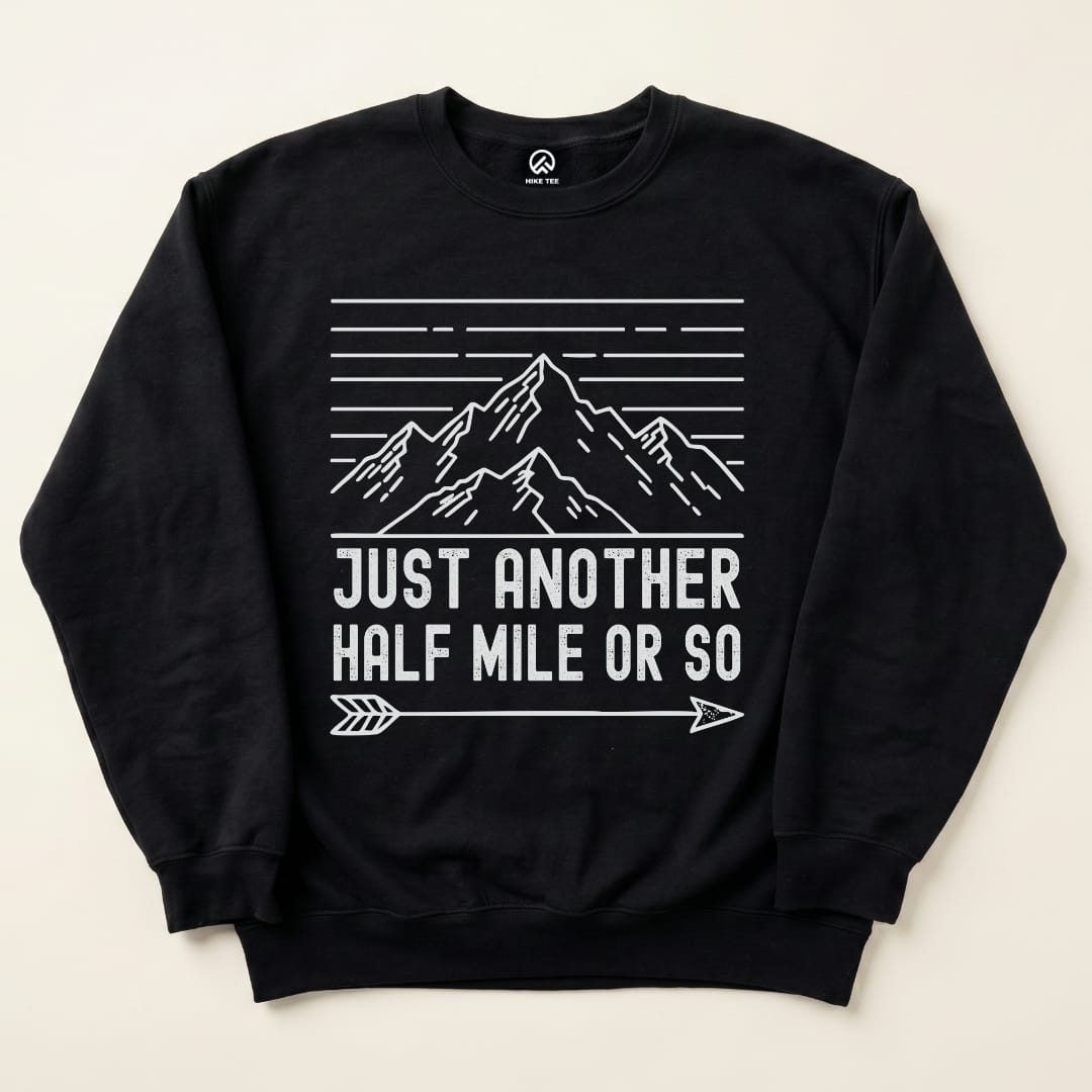 Just Another Mile Sweatshirt Hike Tee Sweatshirt Black / S