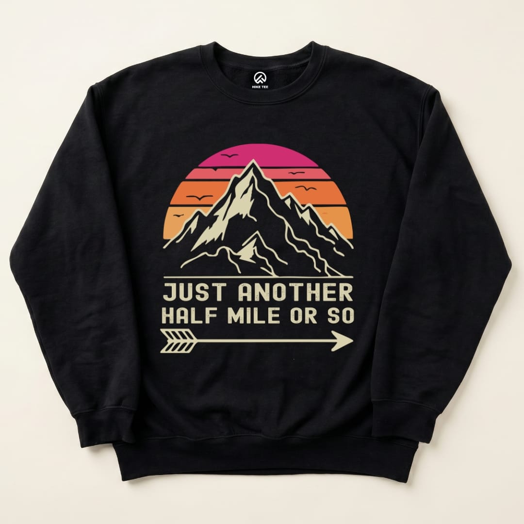 Just Another Mile Sweatshirt Hike Tee Sweatshirt Black / S