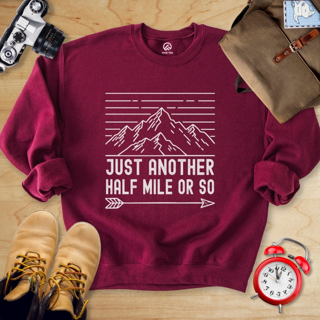 Hike Tee Sweatshirt Maroon / S Just Another Mile Sweatshirt