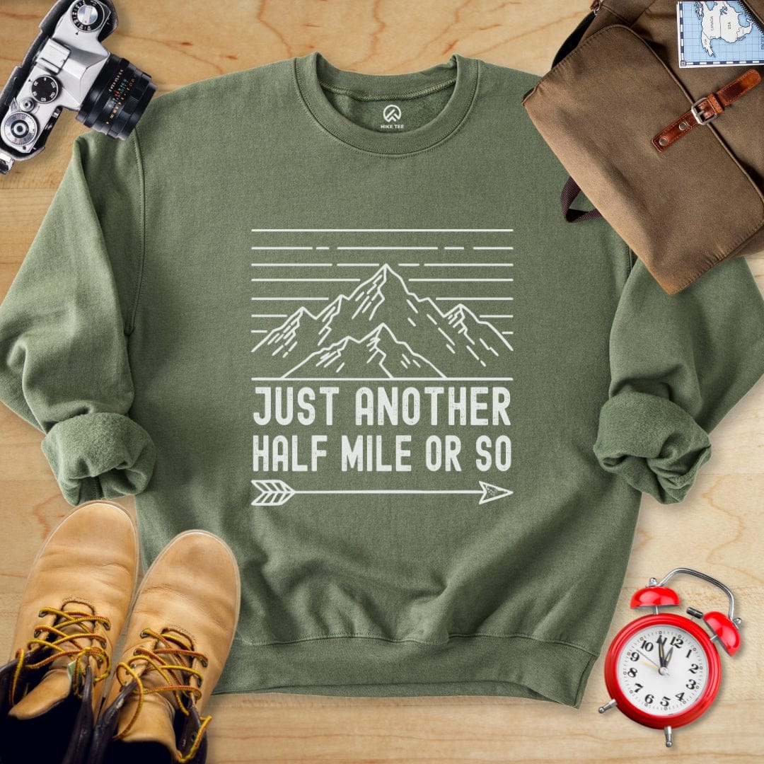 Hike Tee Sweatshirt Military Green / S Just Another Mile Sweatshirt