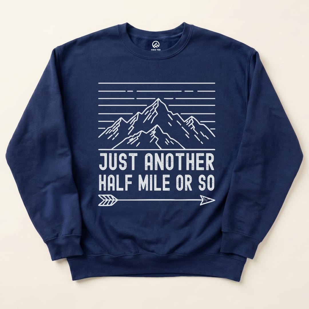 Just Another Mile Sweatshirt Hike Tee Sweatshirt Navy / S