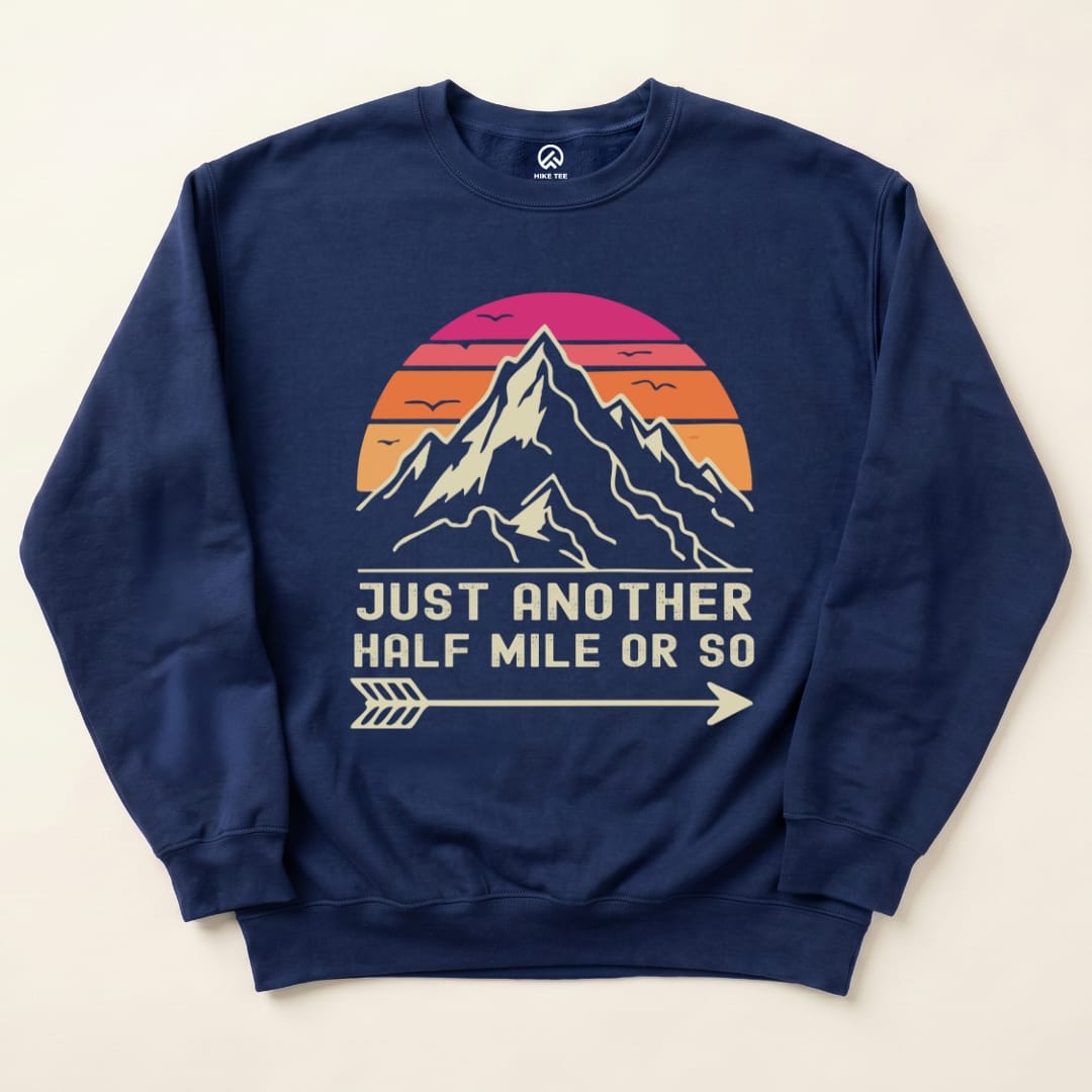 Just Another Mile Sweatshirt Hike Tee Sweatshirt Navy / S