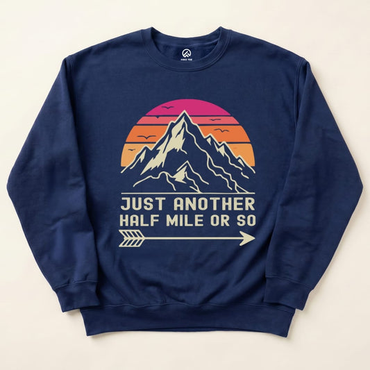 Just Another Mile Sweatshirt Hike Tee Sweatshirt Navy / S