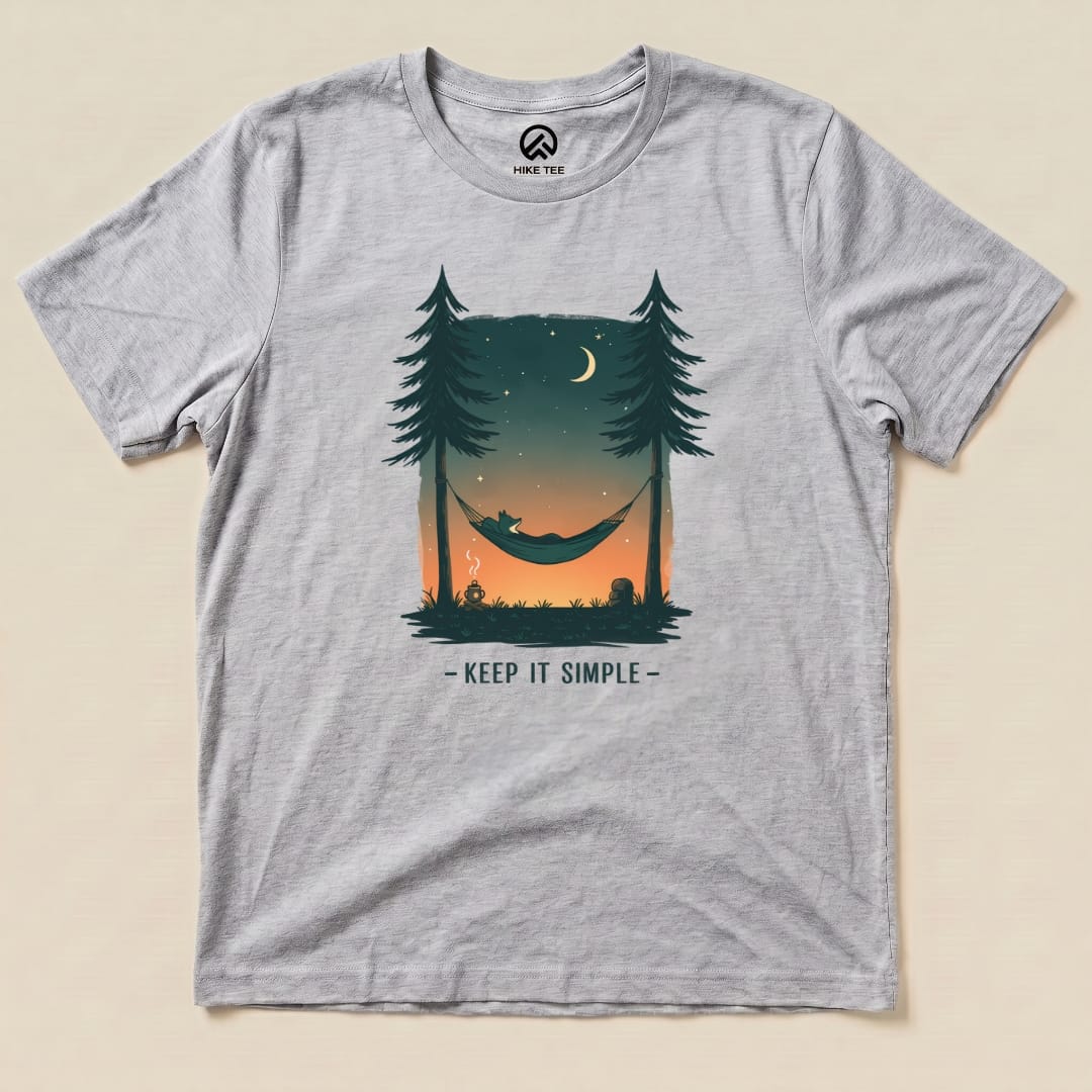 Keep It Simple Shirt Hike Tee T-Shirt Athletic Heather / S