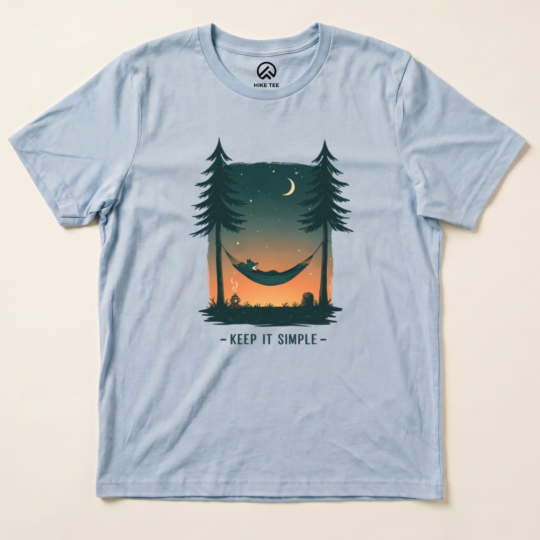 Keep It Simple Shirt Hike Tee T-Shirt Baby Blue / S