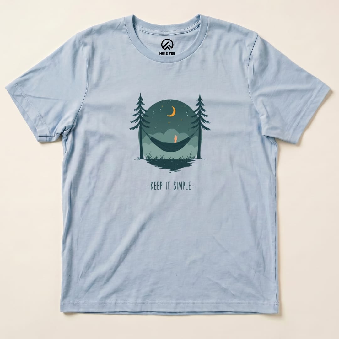 Keep It Simple Shirt Hike Tee T-Shirt Baby Blue / S
