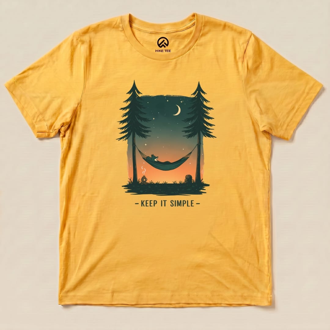 Keep It Simple Shirt Hike Tee T-Shirt Gold / S